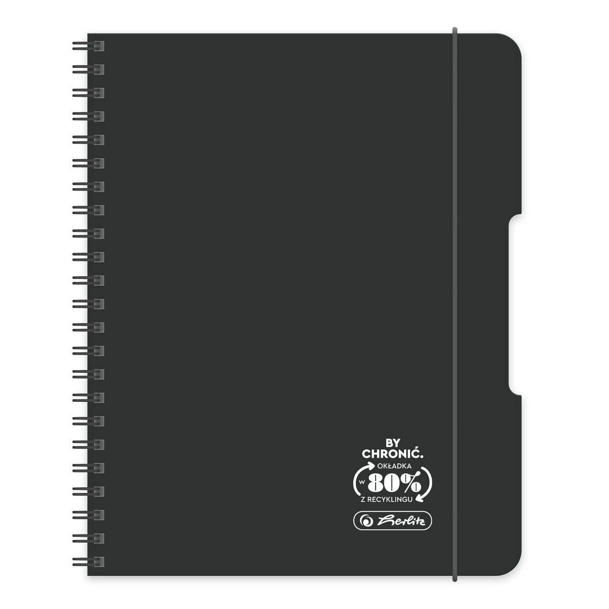 Herlitz, Kołobrulion, A4, 80k, Eco PP Ocean, Czarny, Fsc