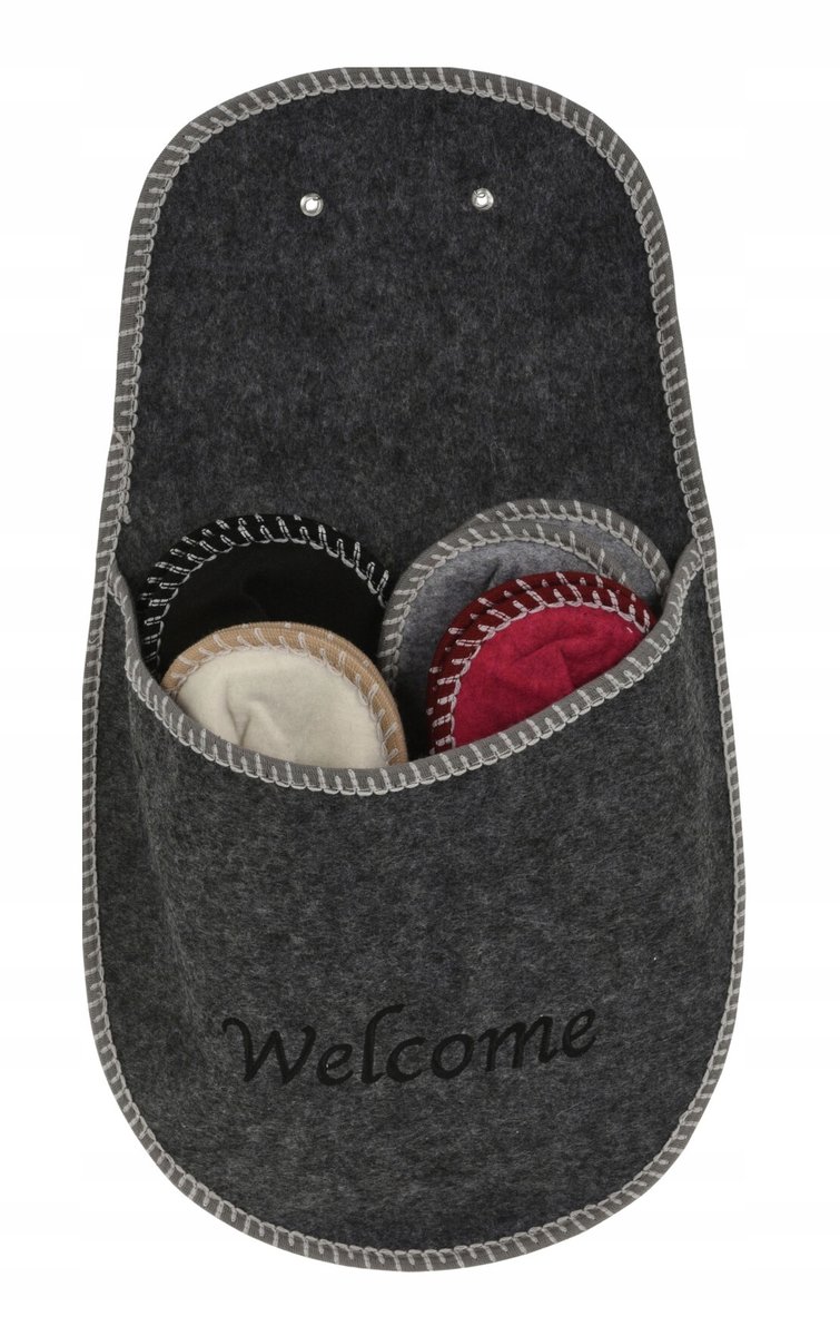 Komplet kapci gościnnych filcowych 4 pary