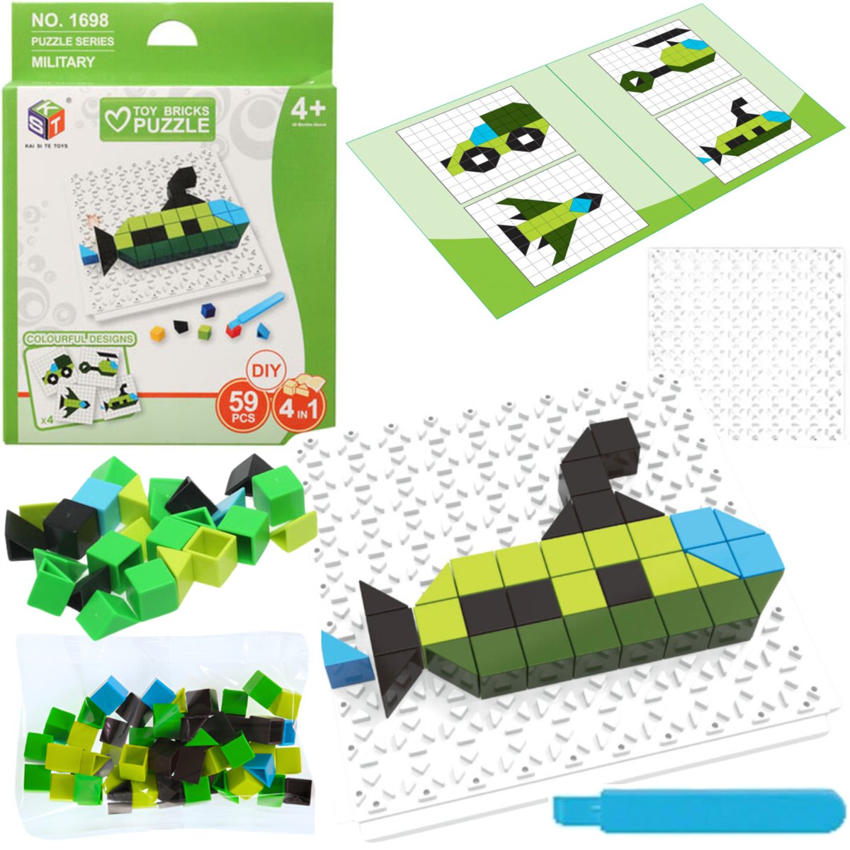 Gra Logiczna Układanka Karty Montessori Tangram Puzzle Klocki Mozaika 59 El