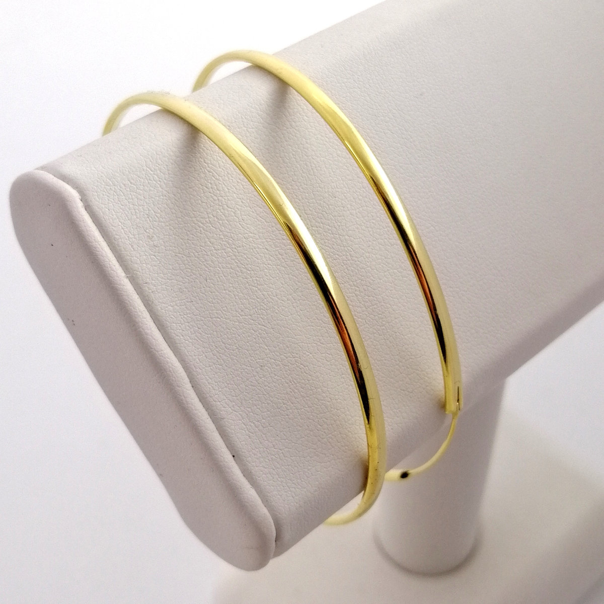 ELEGANCKIE ZŁOTE DUŻE KOLCZYKI KOŁA 7 CM SZEROKIE SREBRO 925 + ZŁOTO 585