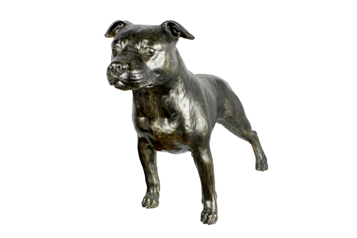 Staffordshire Bull Terrier, Staffik, Staffi II - statuetka psa w naturalnym rozmiarze, figura w skali 1:1, posąg do ogrodu marki Art-Dog