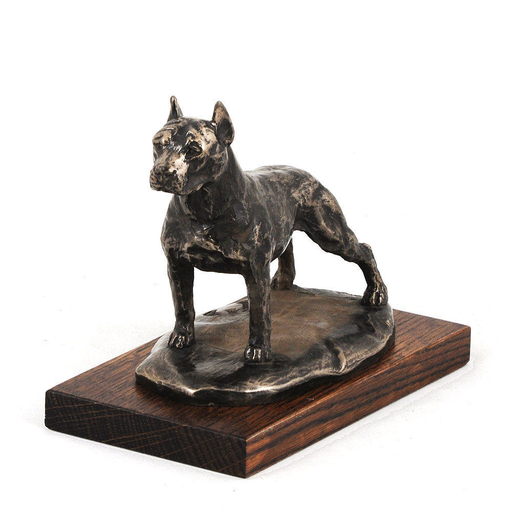 Amerykański Staffordshire terrier, Amstaff, Amstaf - statuetka psa, figurka do biura, trofeum na wystawę psów marki Art-Dog