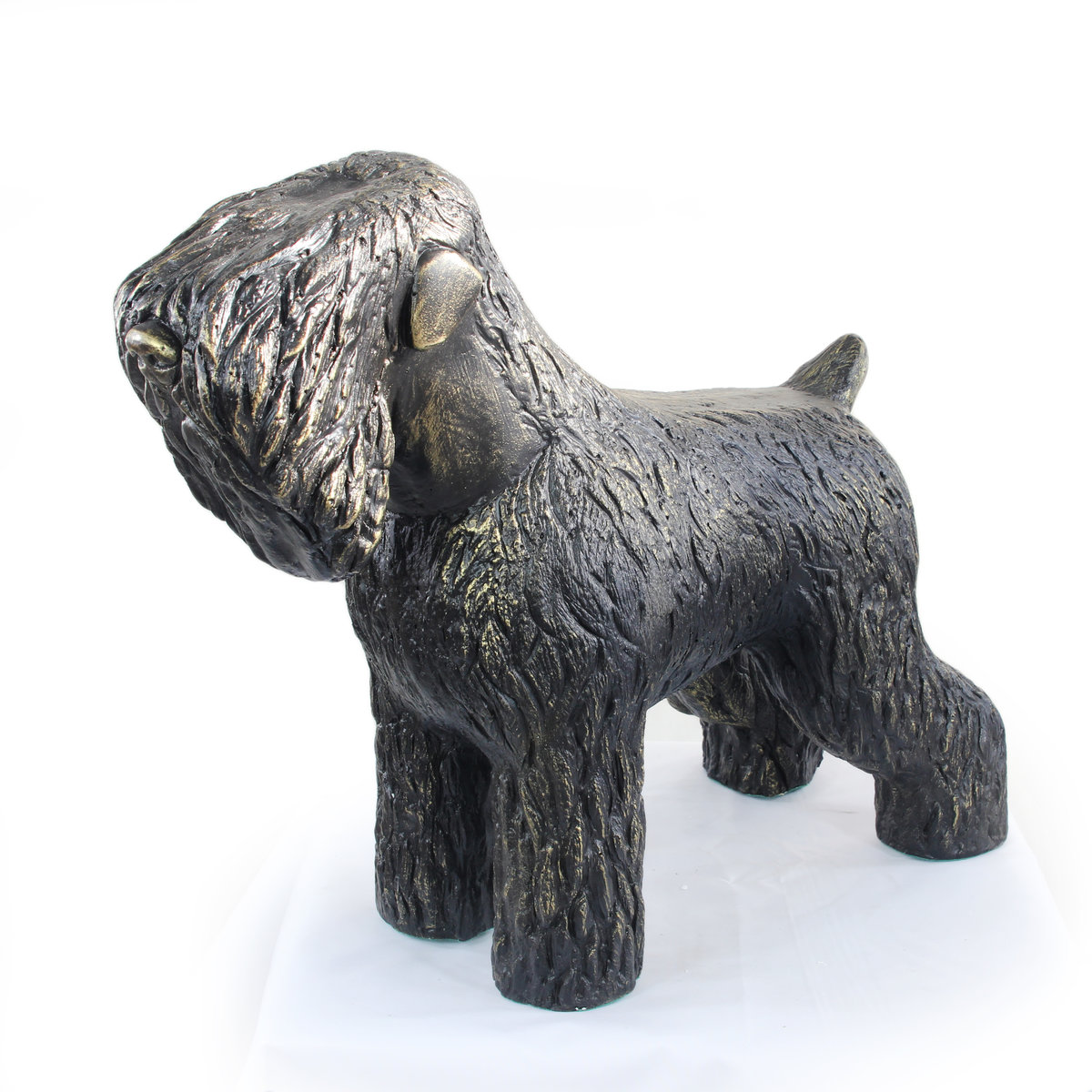 Czarny terier rosyjski, Russian Black Terrier - statuetka psa w naturalnym rozmiarze, figura w skali 1:1, posąg do ogrodu marki Art-Dog