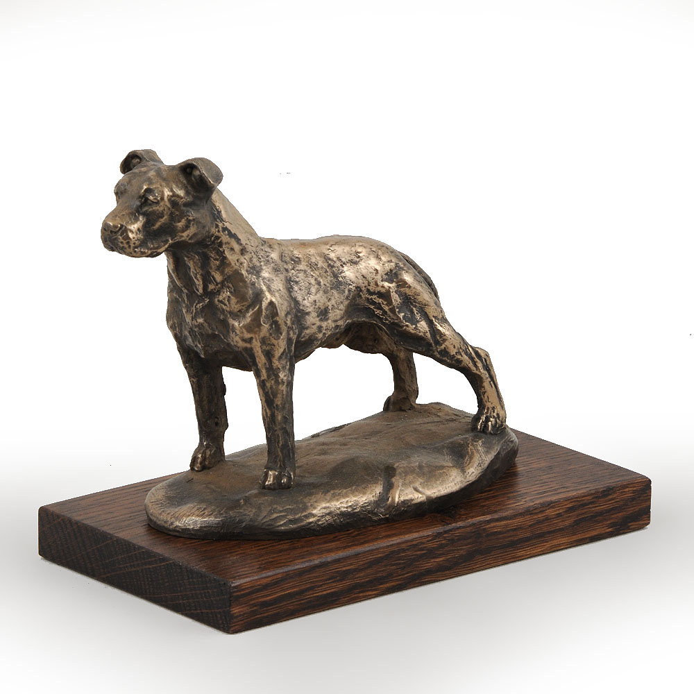 Amerykański Staffordshire terrier, Amstaff, Amstaf II - statuetka psa, figurka do biura, trofeum na wystawę psów marki Art-Dog