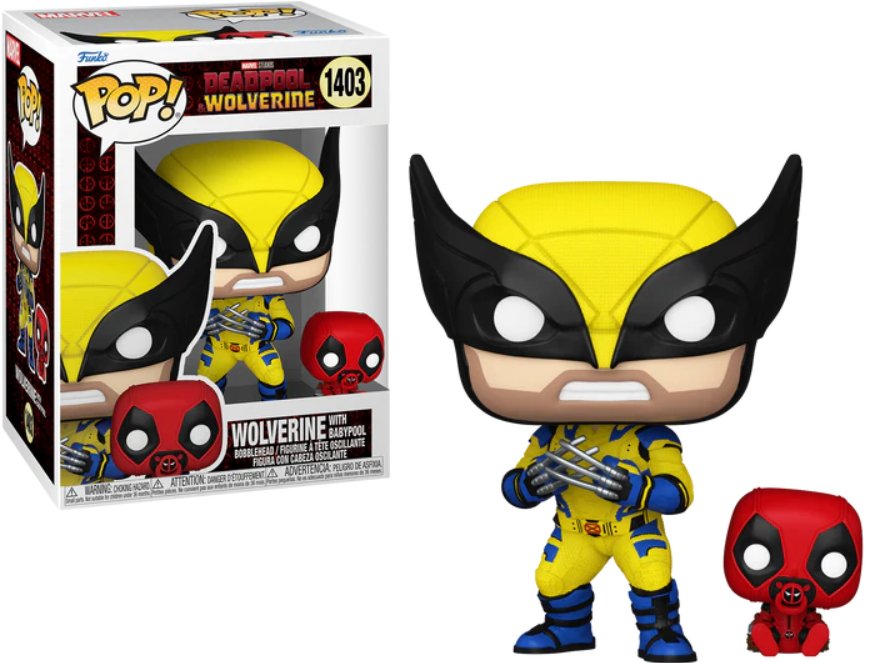 funko pop! deadpool 3 & buddy 1403 wolverine with babypool