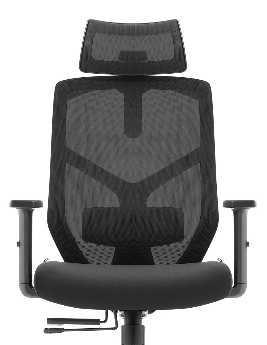 Fotel biurowy ergonomiczny obrotowy Hell's Chair HC- 1052 Czarny TKANINA