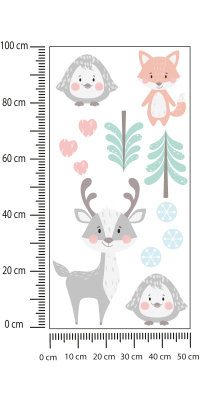 Naklejka Zwierzątka Polarne Folia Biała 100x200