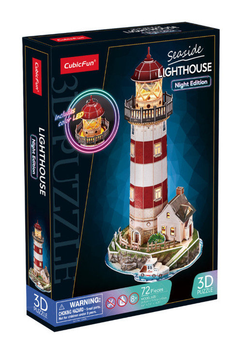 Puzzle 3D 72 elementy Latarnia wersja nocna Cubic Fun