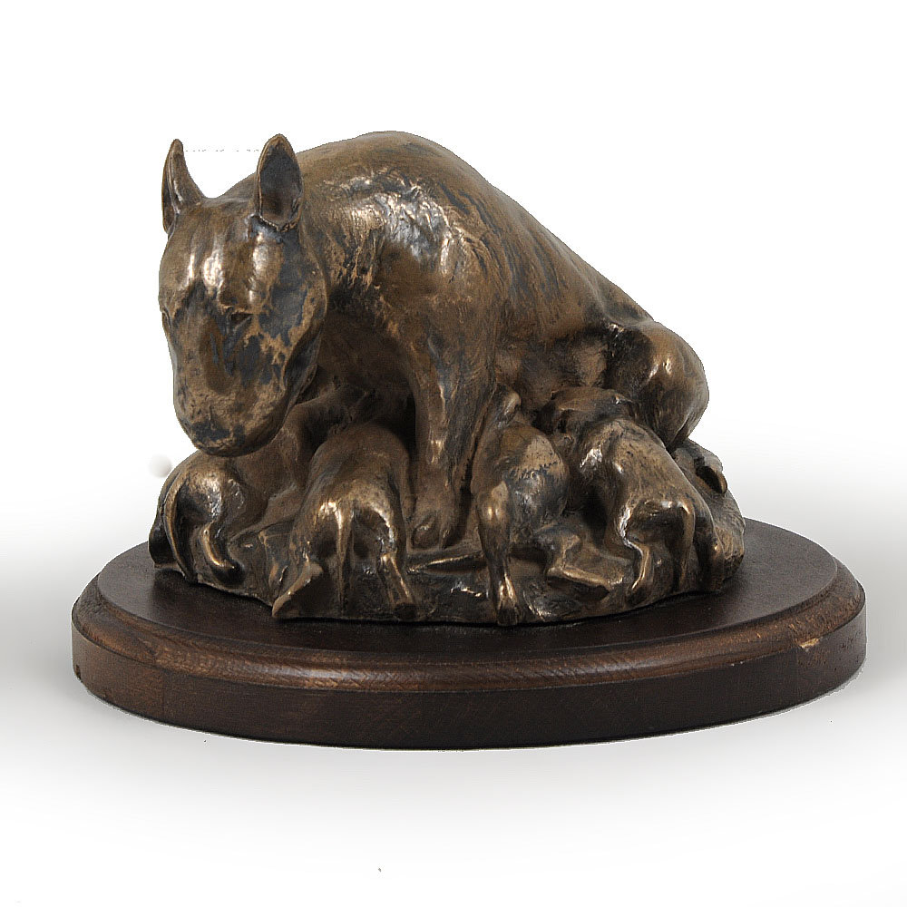 Bulterier, Bull Terrier IV - statuetka psa, figurka do biura, trofeum na wystawę psów marki Art-Dog