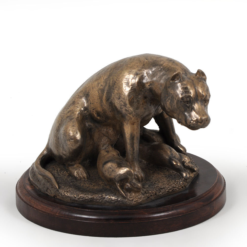 Amerykański Staffordshire terrier, Amstaff, Amstaf I - statuetka psa, figurka do biura, trofeum na wystawę psów marki Art-Dog
