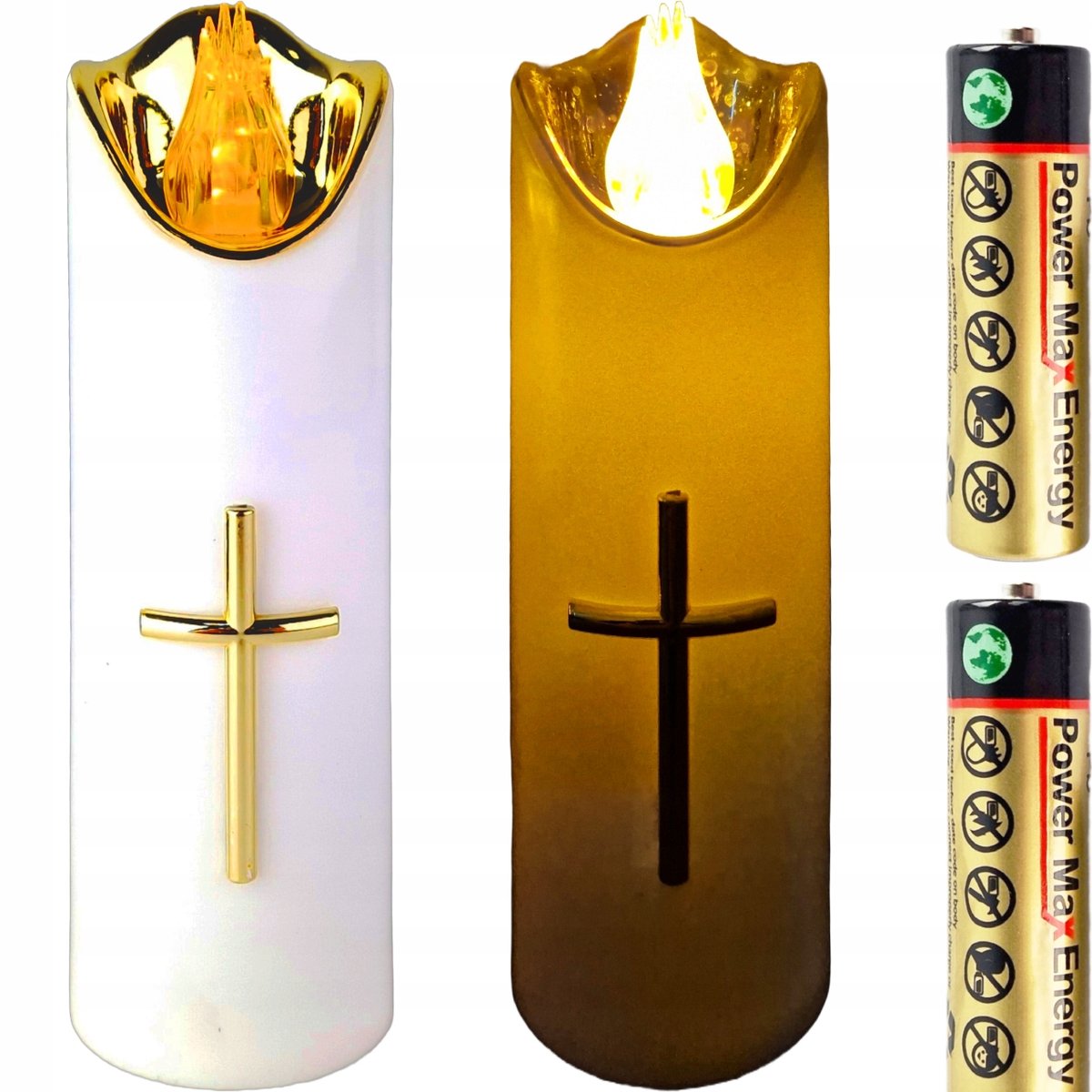 Duża Świeca Led Na Baterie Wkład Do Zniczy 17Cm Do Znicza Znicz Wkłady