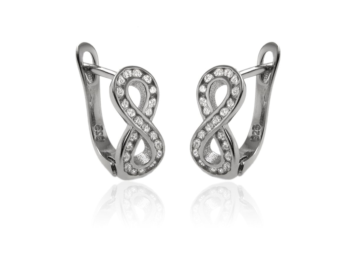 Kolczyki srebrne Ósemki nieskończoność k3635-1