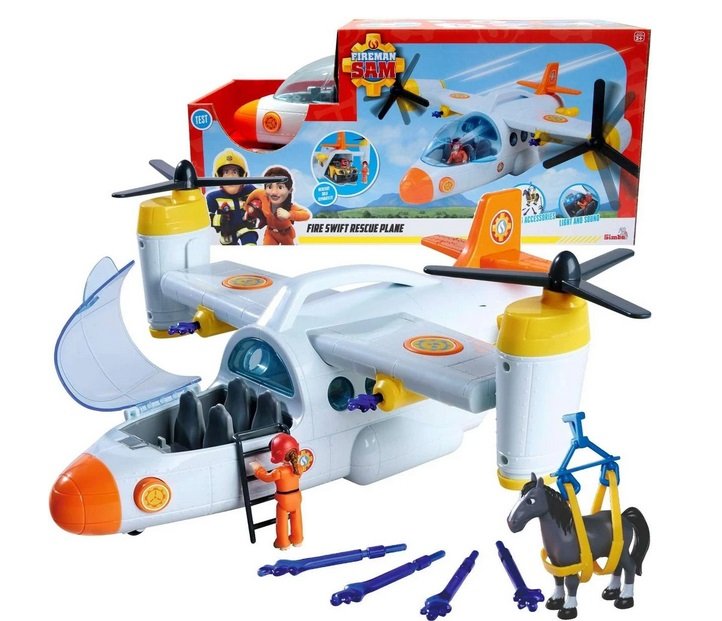 Simba 109252615 Strażak Sam samolot ratunkowy duży 42cm