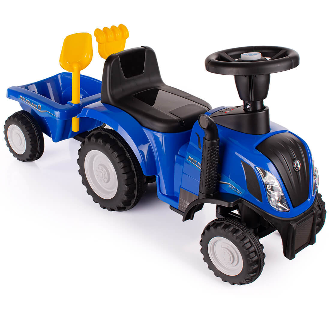 Jeździk Traktor z przyczepką New Holland jeździdełko dla dziecka pojazd 12M+ Niebieski