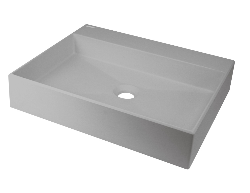 Deante Correo Umywalka nablatowa 50x40 cm szary metalik CQRSU5S