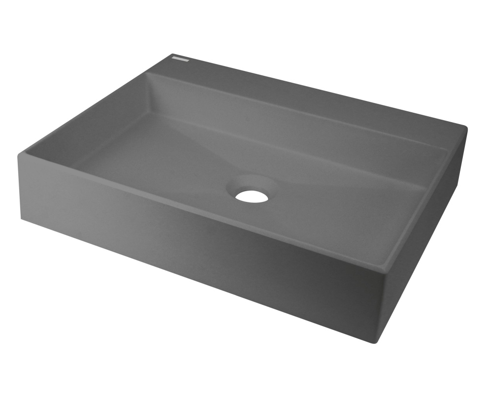 Deante Correo Umywalka nablatowa 50x40 cm antracyt metalik CQRTU5S