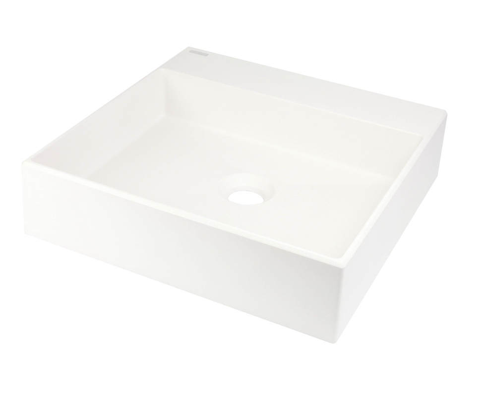 Deante Correo Umywalka nablatowa 40x40 cm alabaster CQRAU4S