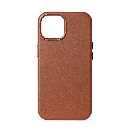 Etui Decoded Leather Case skórzane z MagSafe do iPhone 15 - brązowe
