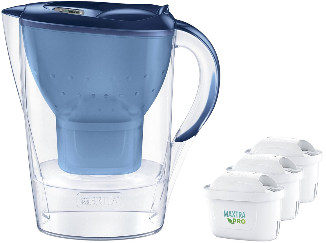 Dzbanek filtrujący Brita Marella Niebieski + 3 wkłady Maxtra Pro Pure Performance