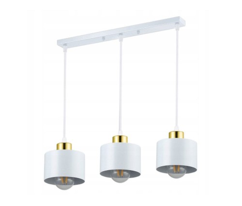 Elza lampa wisząca 3xE27 biała/złota