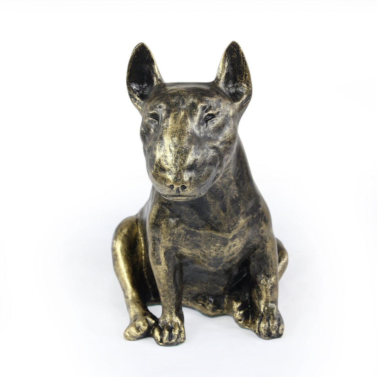 Bulterier, Bull Terrier I - statuetka psa, siedzący pies na biurko, ozdoba do salonu miłośnika psów marki Art-Dog