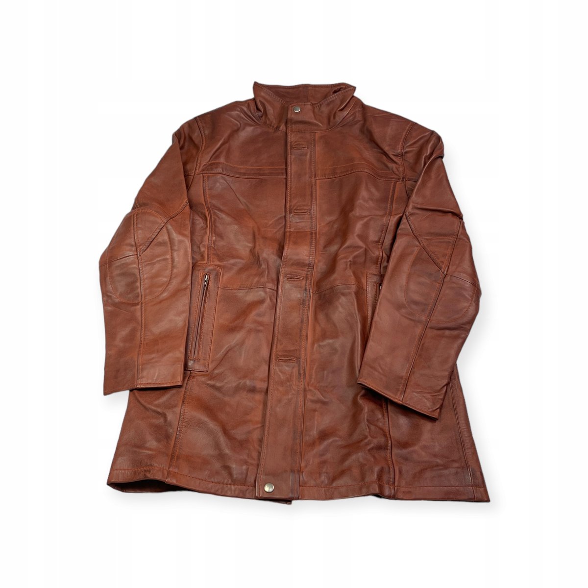 Skórzana kurtka męska długa Real Leather M