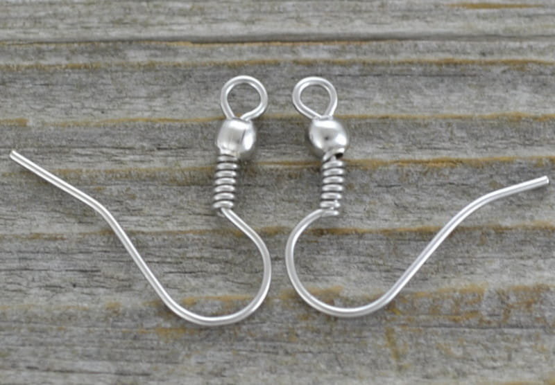 [40414] Bigle z kulką i sprężynką srebro 20 par