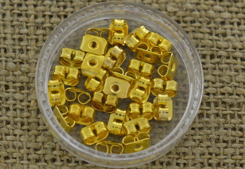 [20412] Baranki do kolczyków kolor złoty 50szt