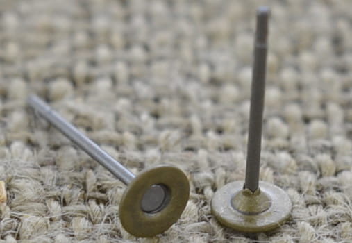[10425] Baza kolczyka wkręt brąz tarcza 4mm 10 par