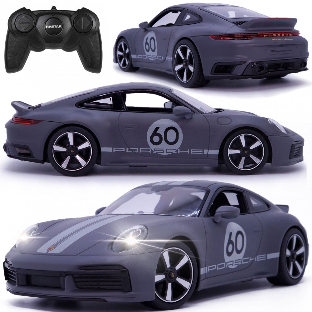 SAMOCHÓD ZDALNIE STEROWANY RC PORSCHE 911 SPORT CLASSIC NA PILOTA LEDY 1:16