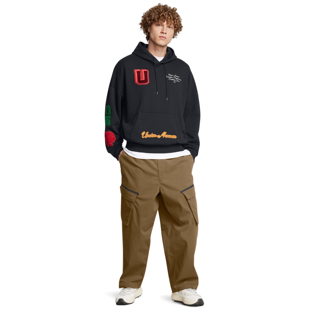 Męskie spodnie cargo Under Armour UA Unstoppable Utility Cargo - brązowe - UNDER ARMOUR