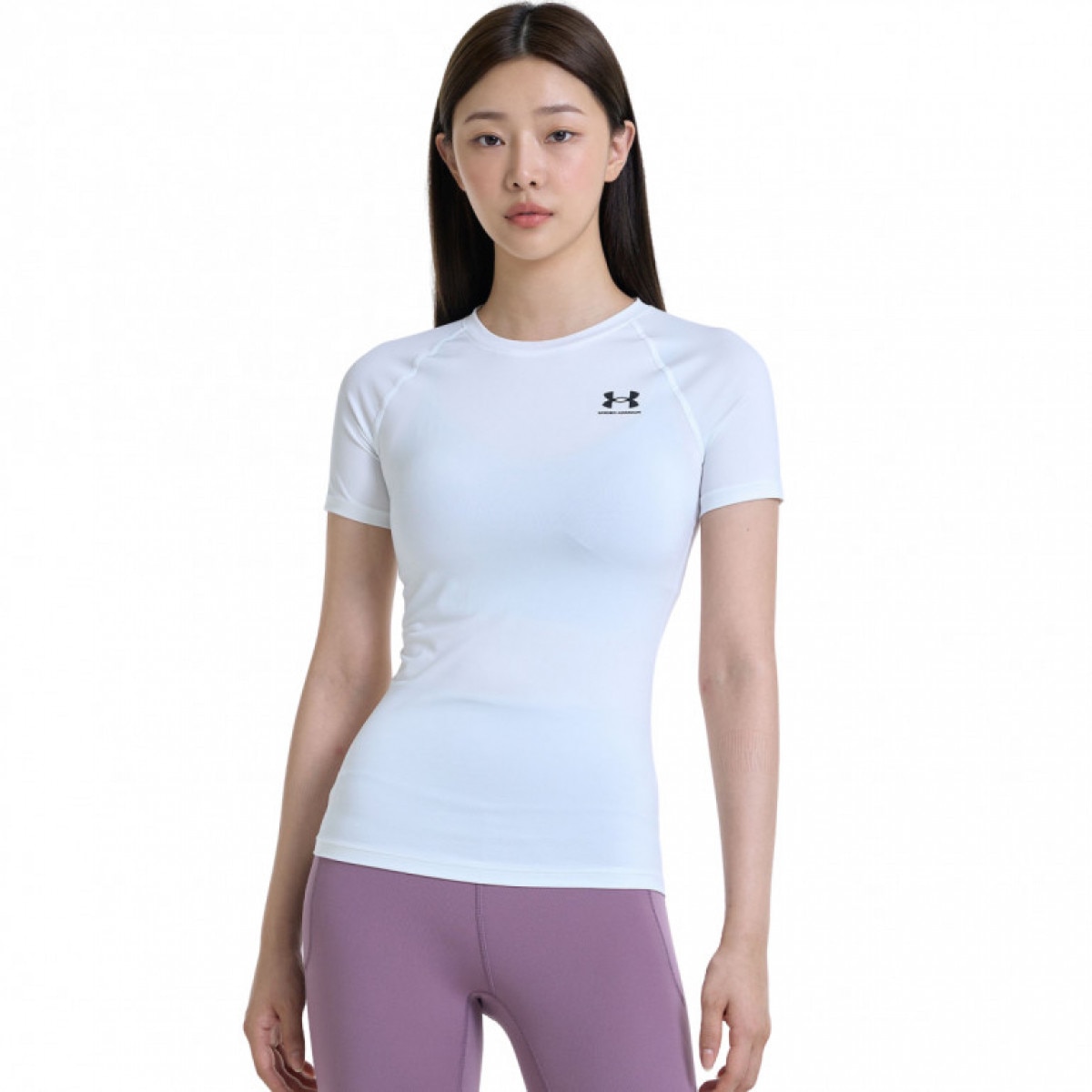 Damska koszulka treningowa Under Armour UA HG Authentics Comp SS - biała - UNDER ARMOUR