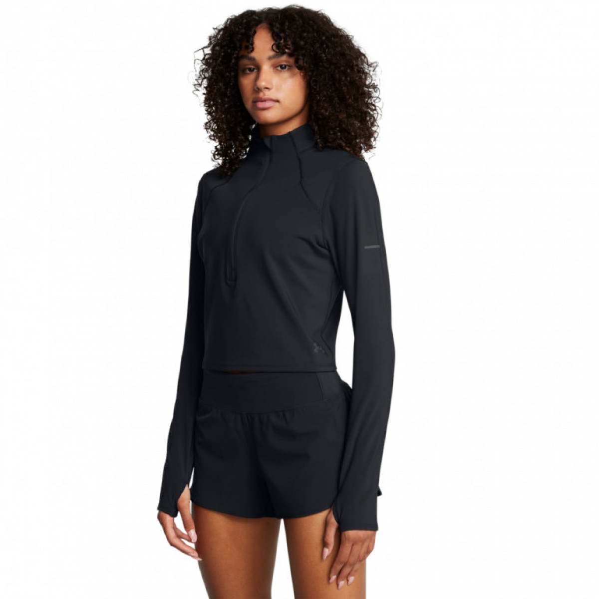 Damski longsleeve do biegania Under Armour UA Launch Elite Half Zip - czarny - UNDER ARMOUR