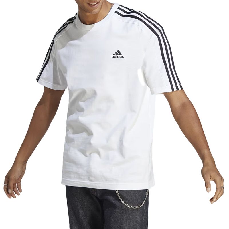 Koszulka adidas Essentials Single Jersey 3-Stripes IC9336 - biała - Adidas