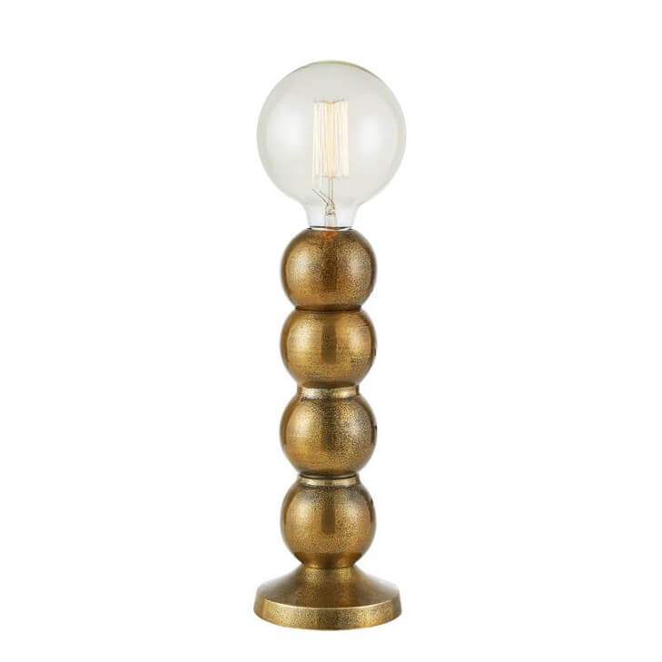 Lampa stołowa kula Gong 108780 Markslojd metal szkło złoty przezroczysty