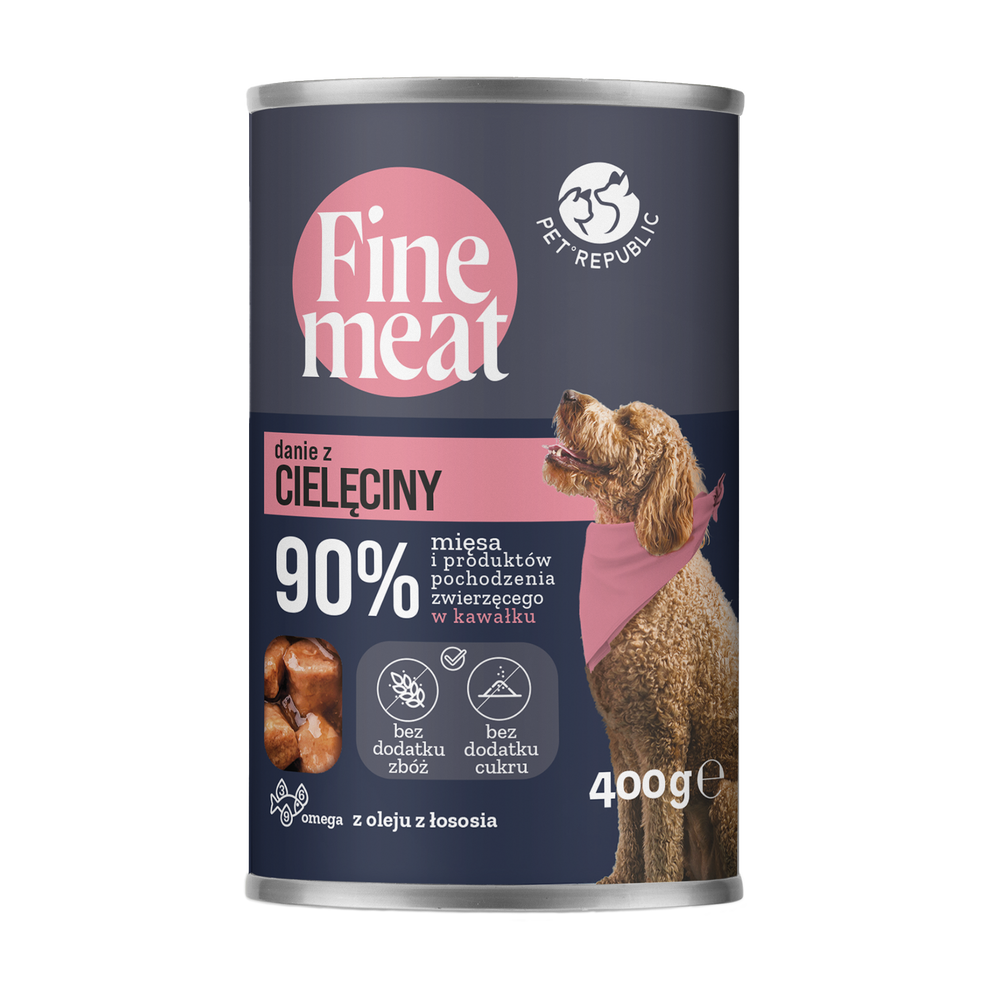 PetRepublic Fine Meat danie z cielęciny 10x400g dla psa