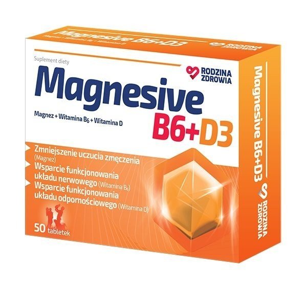 Rodzina Zdrowia, Magnesive B6+D3 ,50tabletek