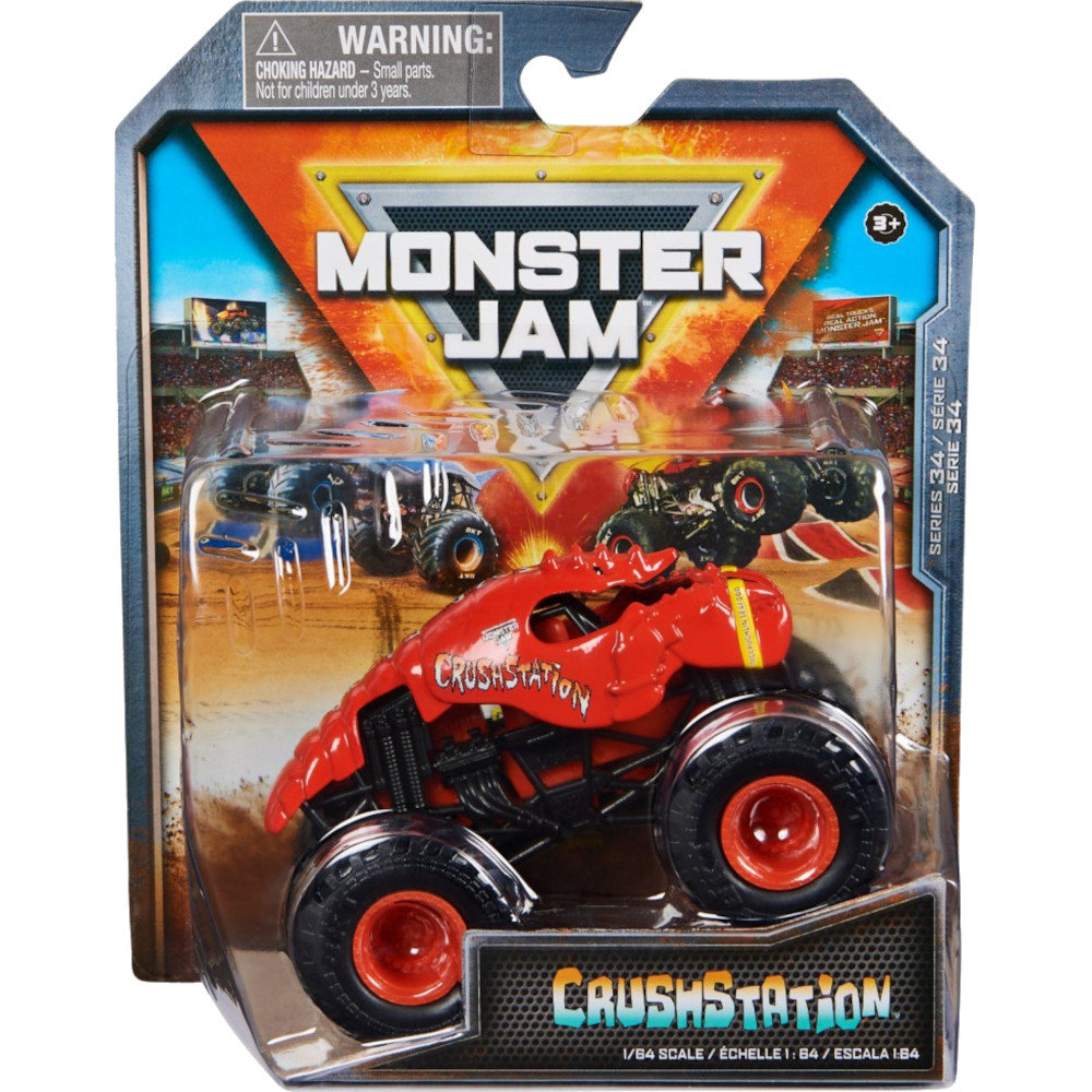 MONSTER JAM TRUCK AUTO TERENOWE SPIN MASTER SERIA 34 CRUSHSTATION 1:64