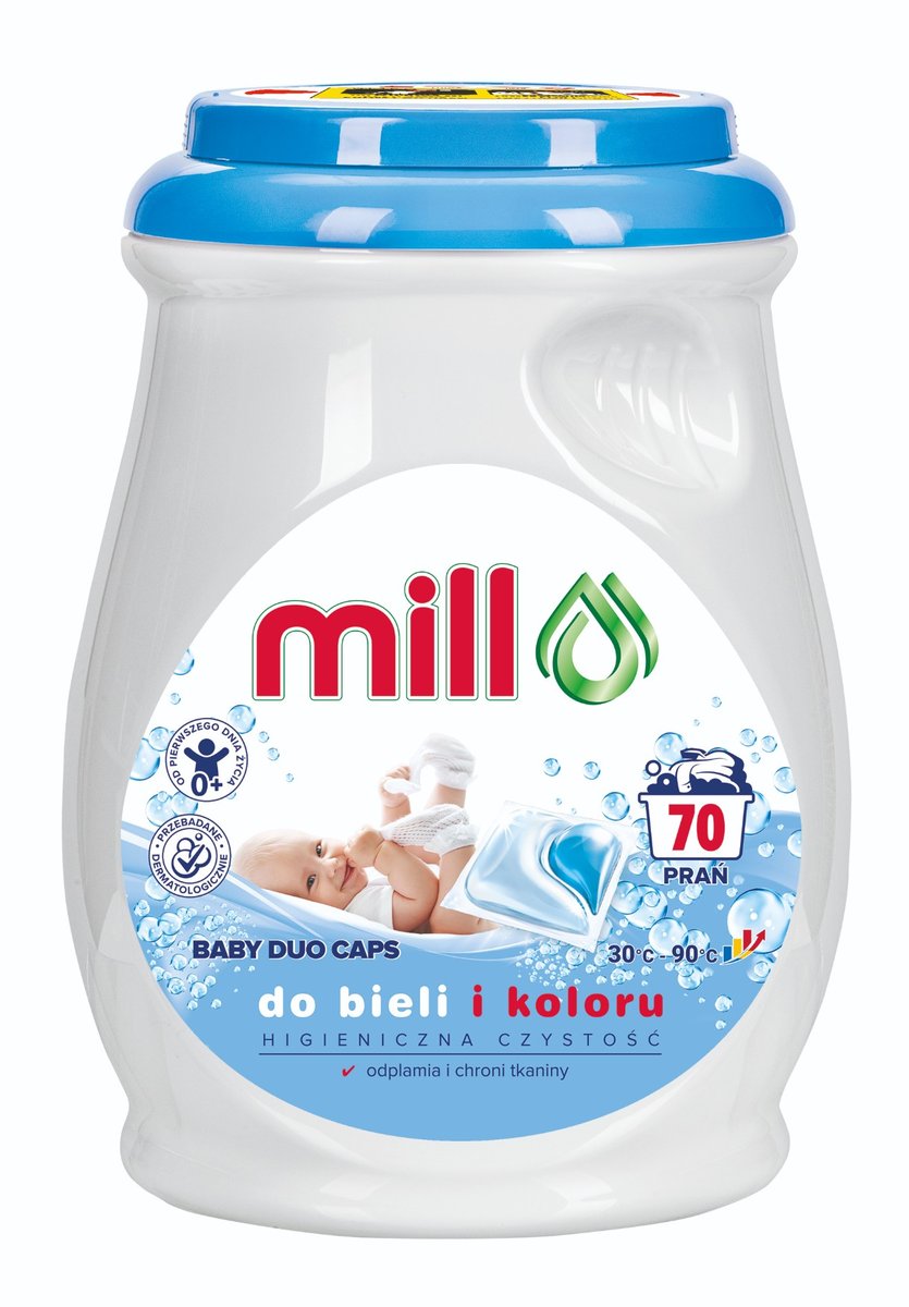 Kapsułki do prania MILL Duo Professional Baby do ubrań dziecięcych 70szt
