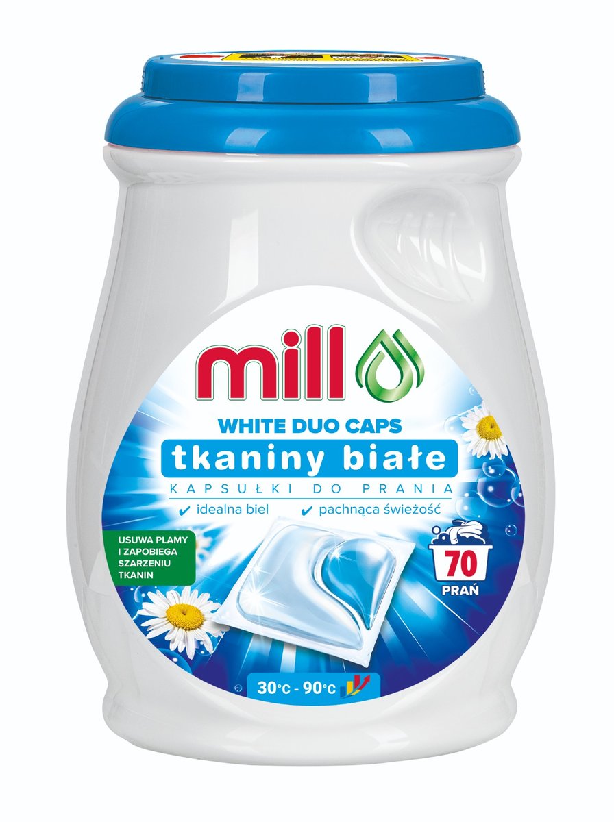Kapsułki do prania białego MILL Professional Duo 70 szt