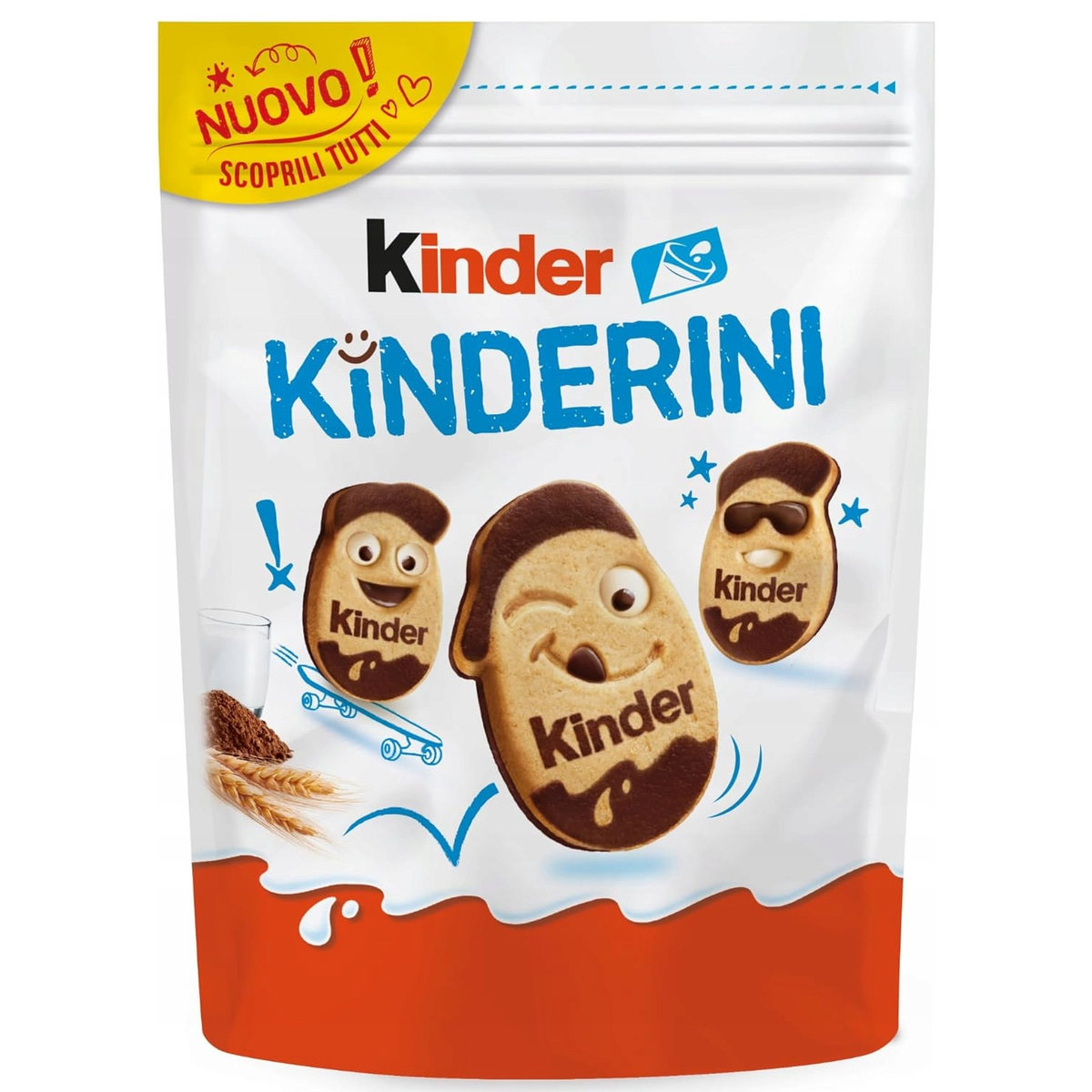 Ciasteczka kruche KINDER Kinderini ciastka mleczno-kakaowe 250g