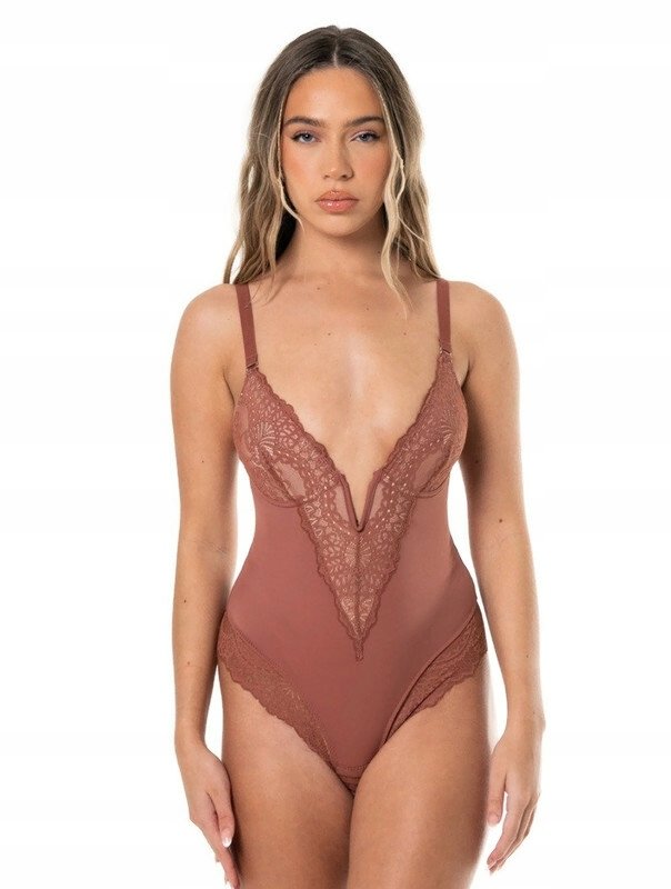 Body damskie Heyshape białe z koronką M