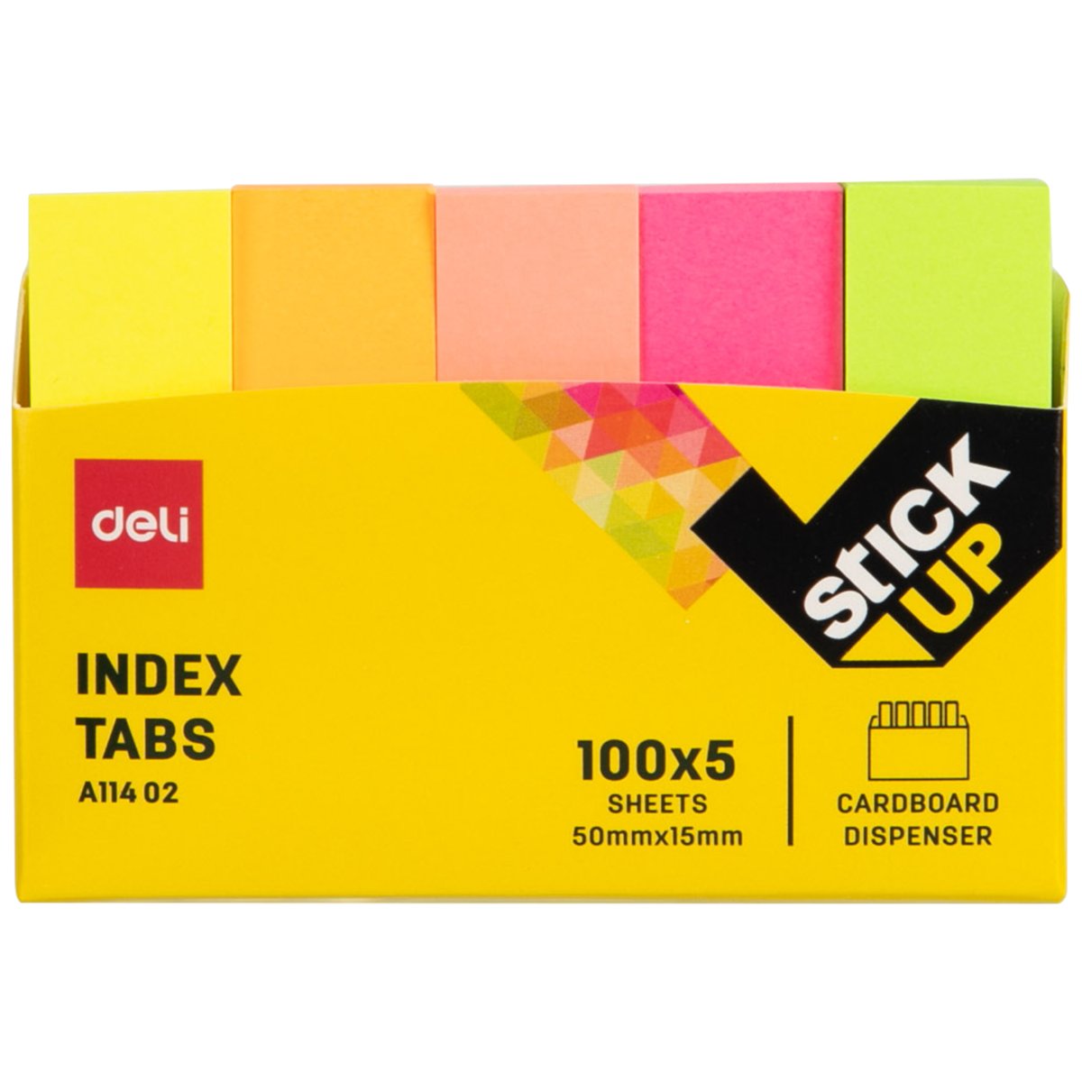 Zakładki indeksujące Deli papierowe znaczniki 50X12MM zestaw 5 kolorów