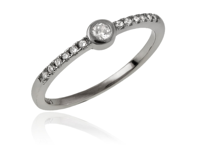 Pierścionek srebrny okrągłe oczko p0376 - 11