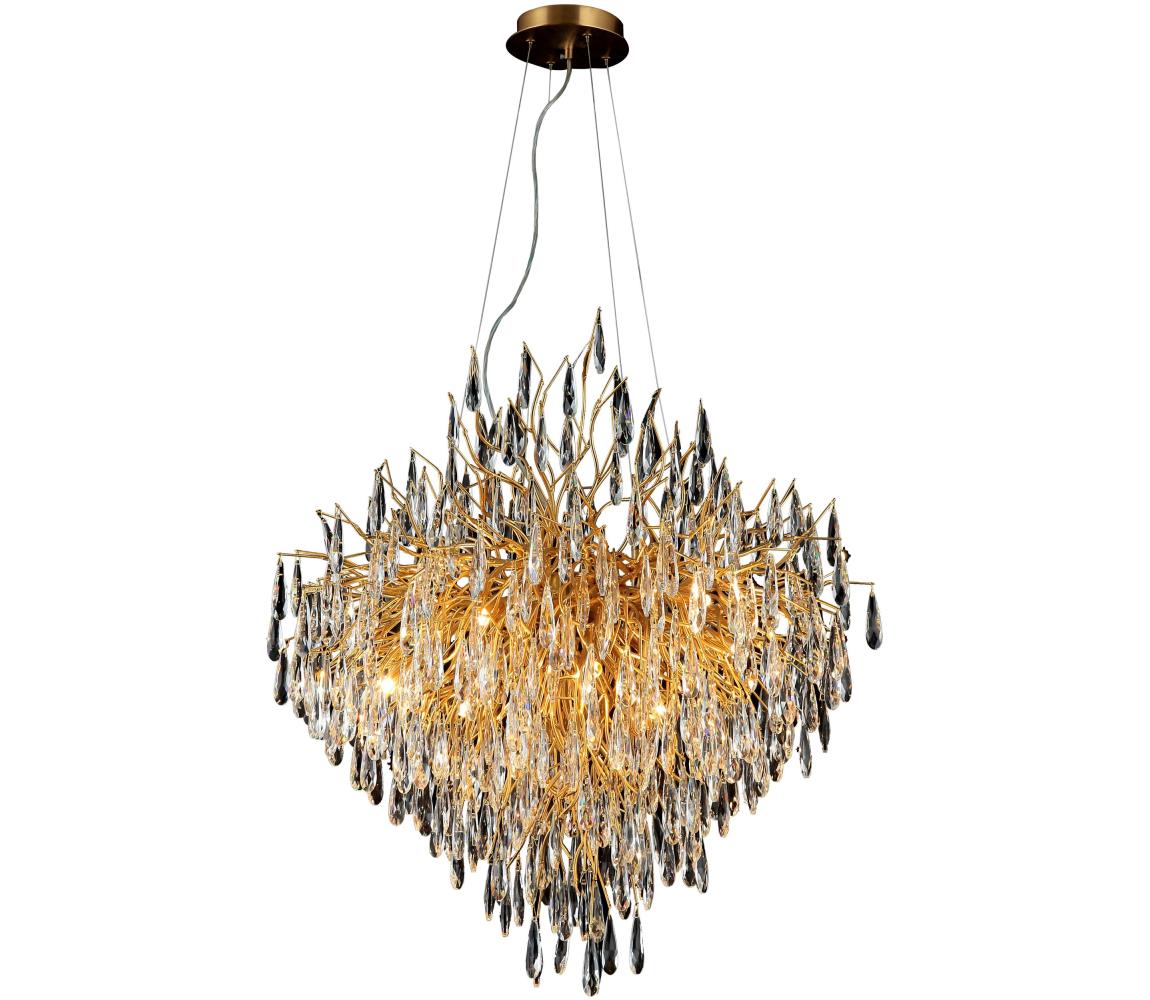 Żyrandol kryształowy na lince 12xG9/40W/230V złoty