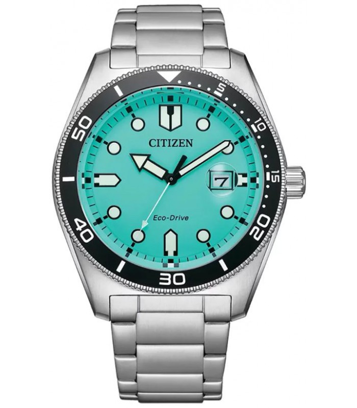 Citizen Męski analogowy zegarek kwarcowy z bransoletką ze stali szlachetnej AW1760-81W, srebro