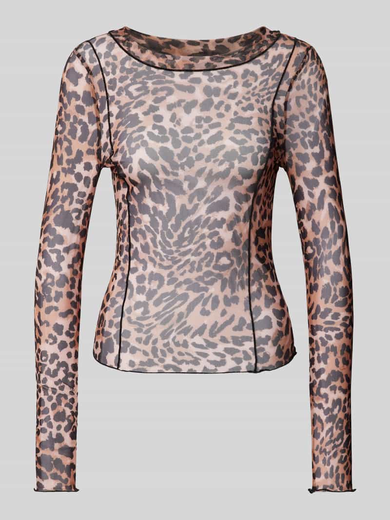 Bluzka z długim rękawem o półprzezroczystym designie model ‘ELIF’