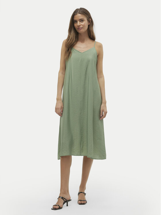 Vero Moda Sukienka letnia Alba 10292845 Zielony Regular Fit
