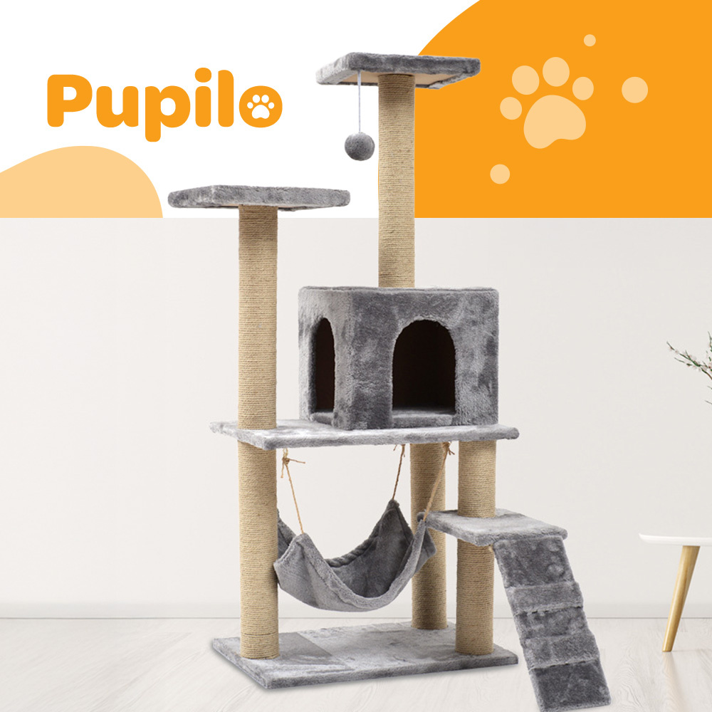 Pupilo Drapak Legowisko Hamak Domek Drabinka Dla Kota Zabawka Wiele Poziomów 122cm