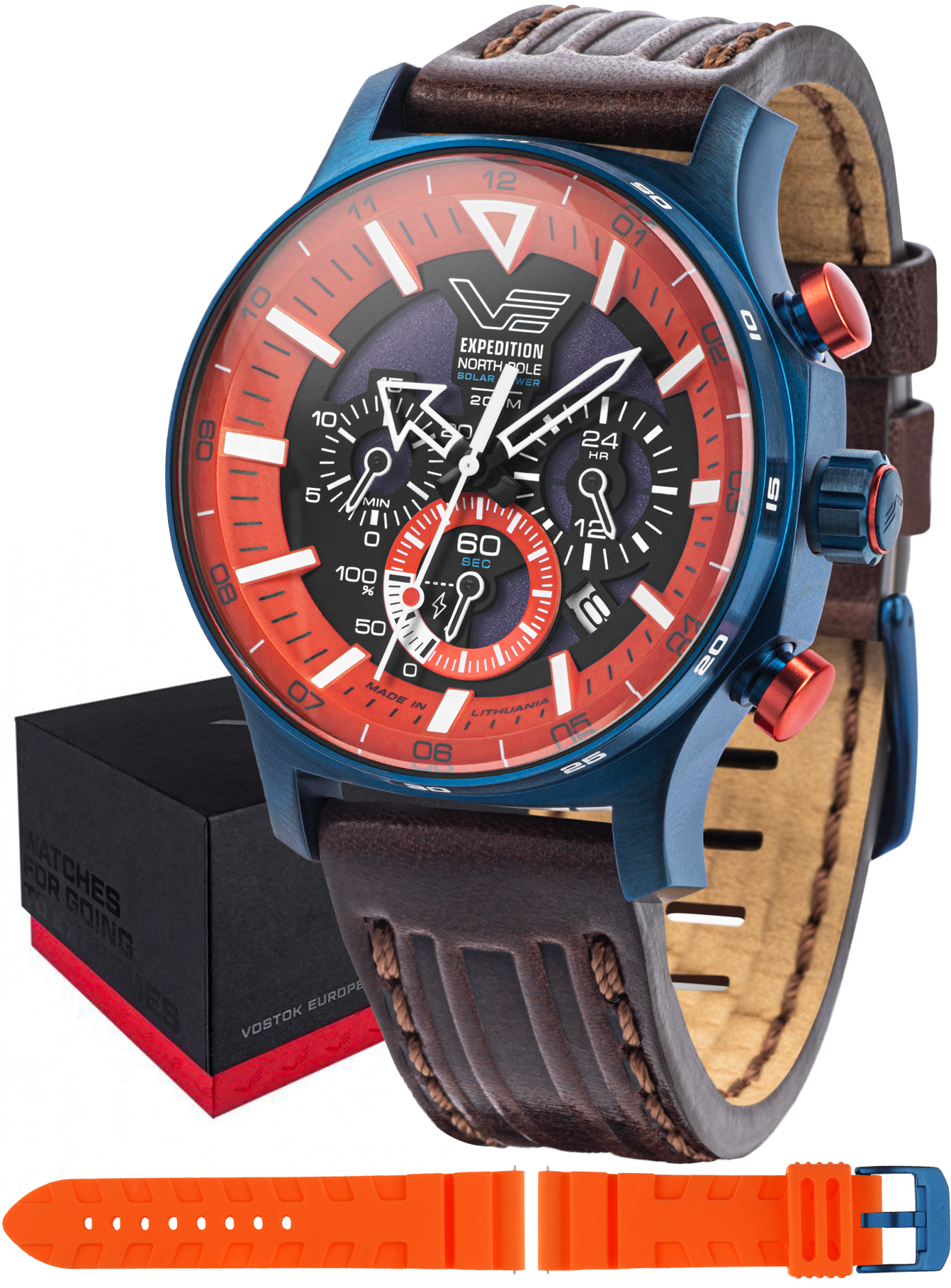 Zegarek Vostok Europe VR42-595D734 Expedition North Pole 1 Polar Sunrise Solar 47mm